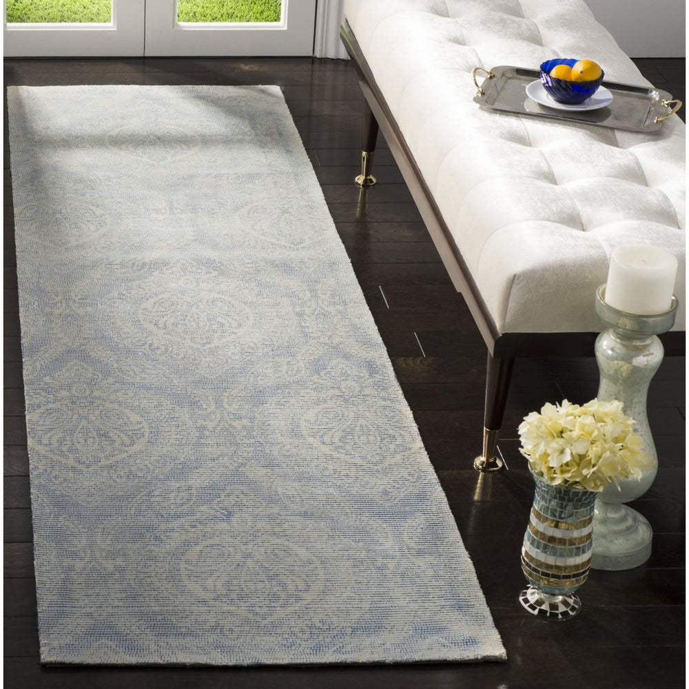 SAFAVIEH Marbella MRB405M Handmade Blue / Ivory Rug Image 2