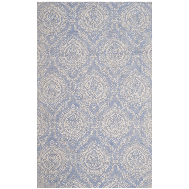 SAFAVIEH Marbella MRB405M Handmade Blue / Ivory Rug Image 6