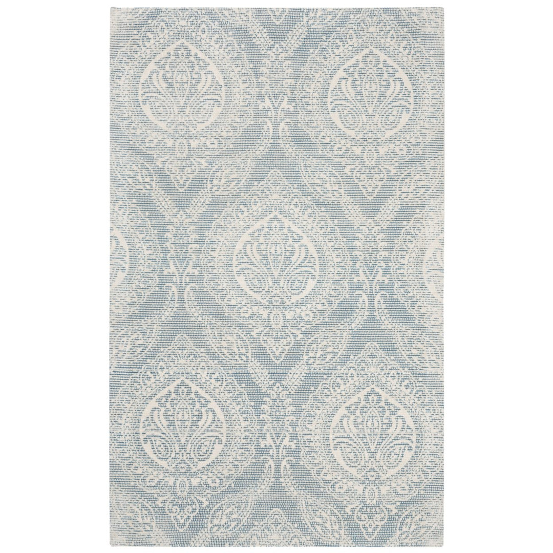 SAFAVIEH Marbella MRB405K Handmade Turquoise / Ivory Rug Image 5