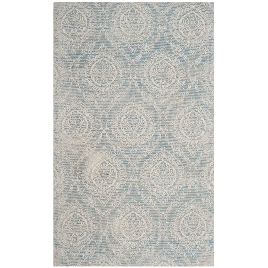 SAFAVIEH Marbella MRB405K Handmade Turquoise / Ivory Rug Image 1