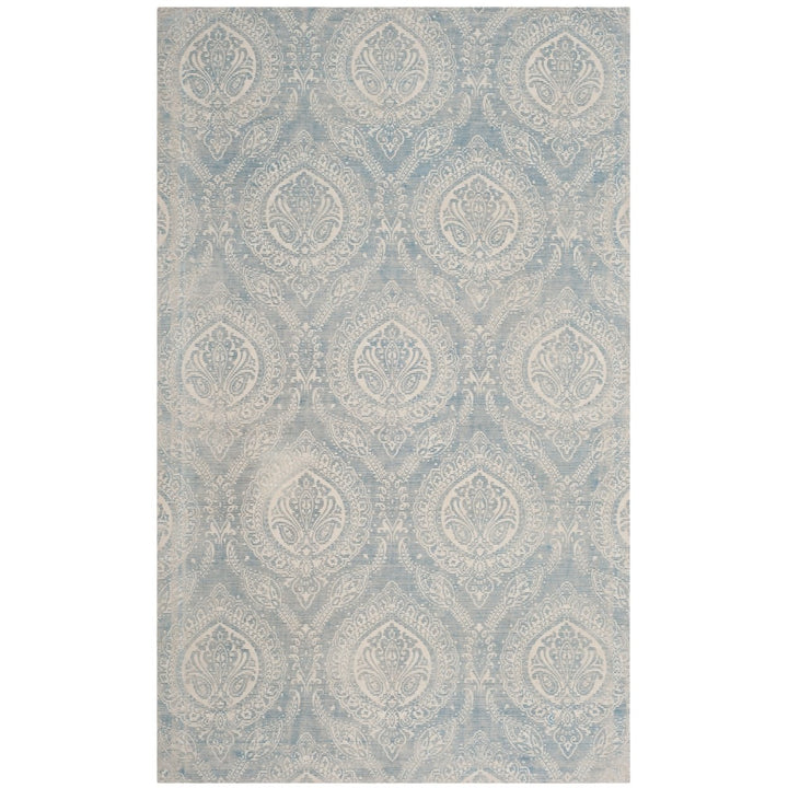 SAFAVIEH Marbella MRB405K Handmade Turquoise / Ivory Rug Image 1