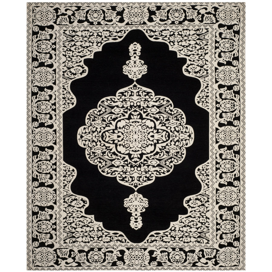 SAFAVIEH Marbella MRB615B Handmade Black / Ivory Rug Image 1