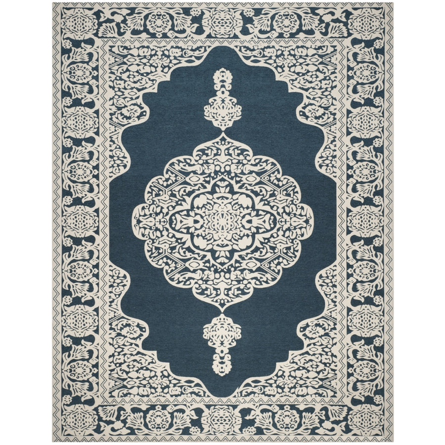 SAFAVIEH Marbella MRB615D Handmade Dark Blue / Ivory Rug Image 1