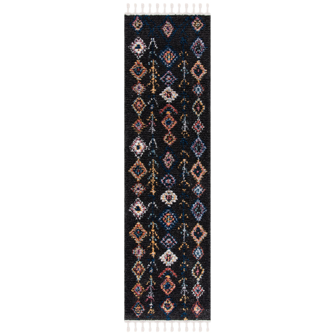 SAFAVIEH Morocco Collection MRC908Z Black / Navy Rug Image 2