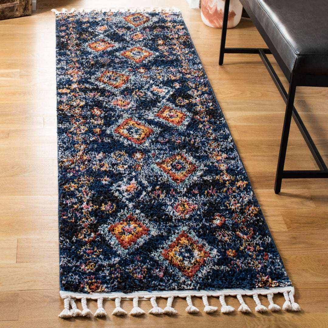 SAFAVIEH Morocco Collection MRC941N Navy / Multi Rug Image 3