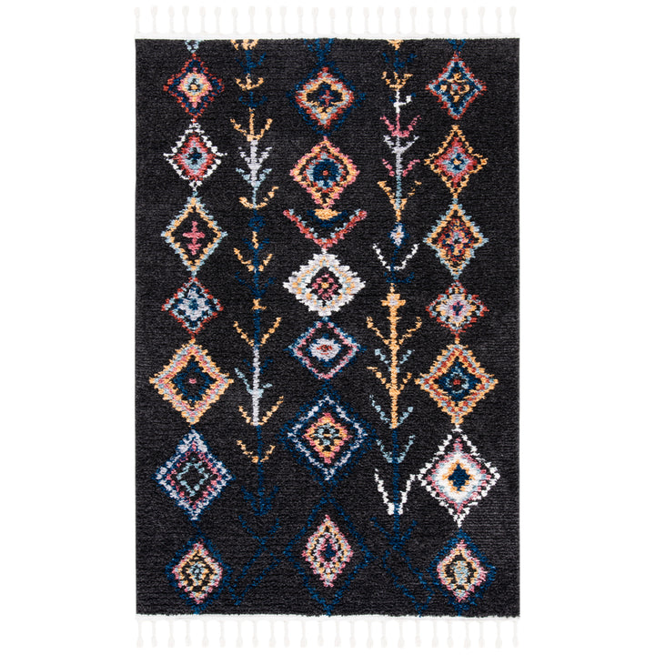 SAFAVIEH Morocco Collection MRC908Z Black / Navy Rug Image 3