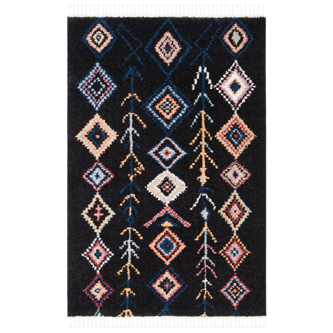 SAFAVIEH Morocco Collection MRC908Z Black / Navy Rug Image 4