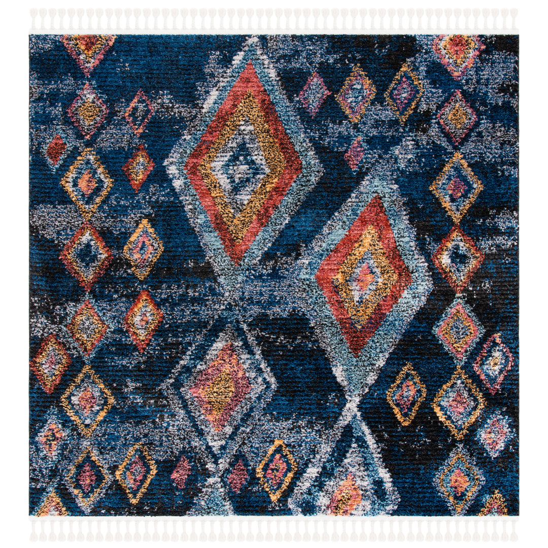 SAFAVIEH Morocco Collection MRC941N Navy / Multi Rug Image 6