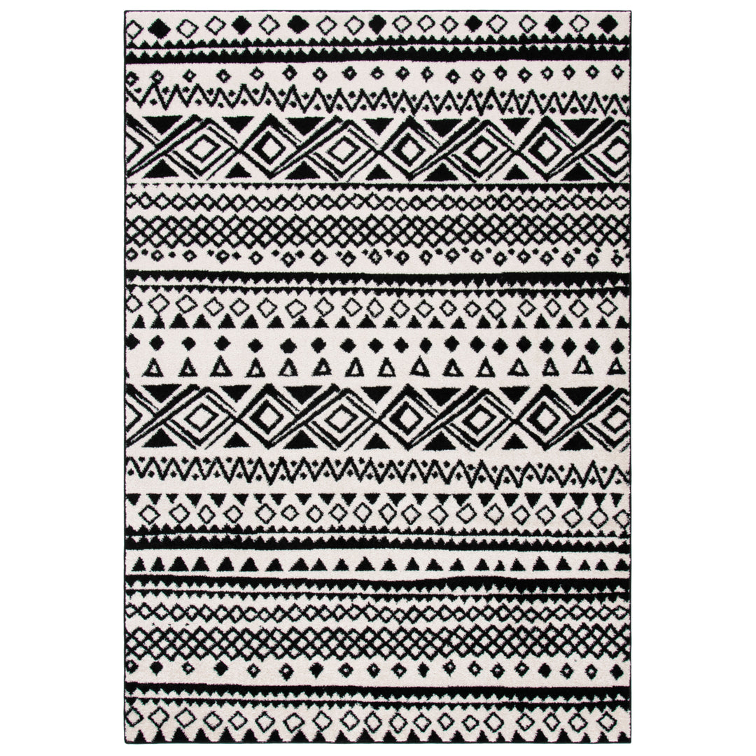 SAFAVIEH Mercer Collection MRE415A Ivory / Charcoal Rug Image 1