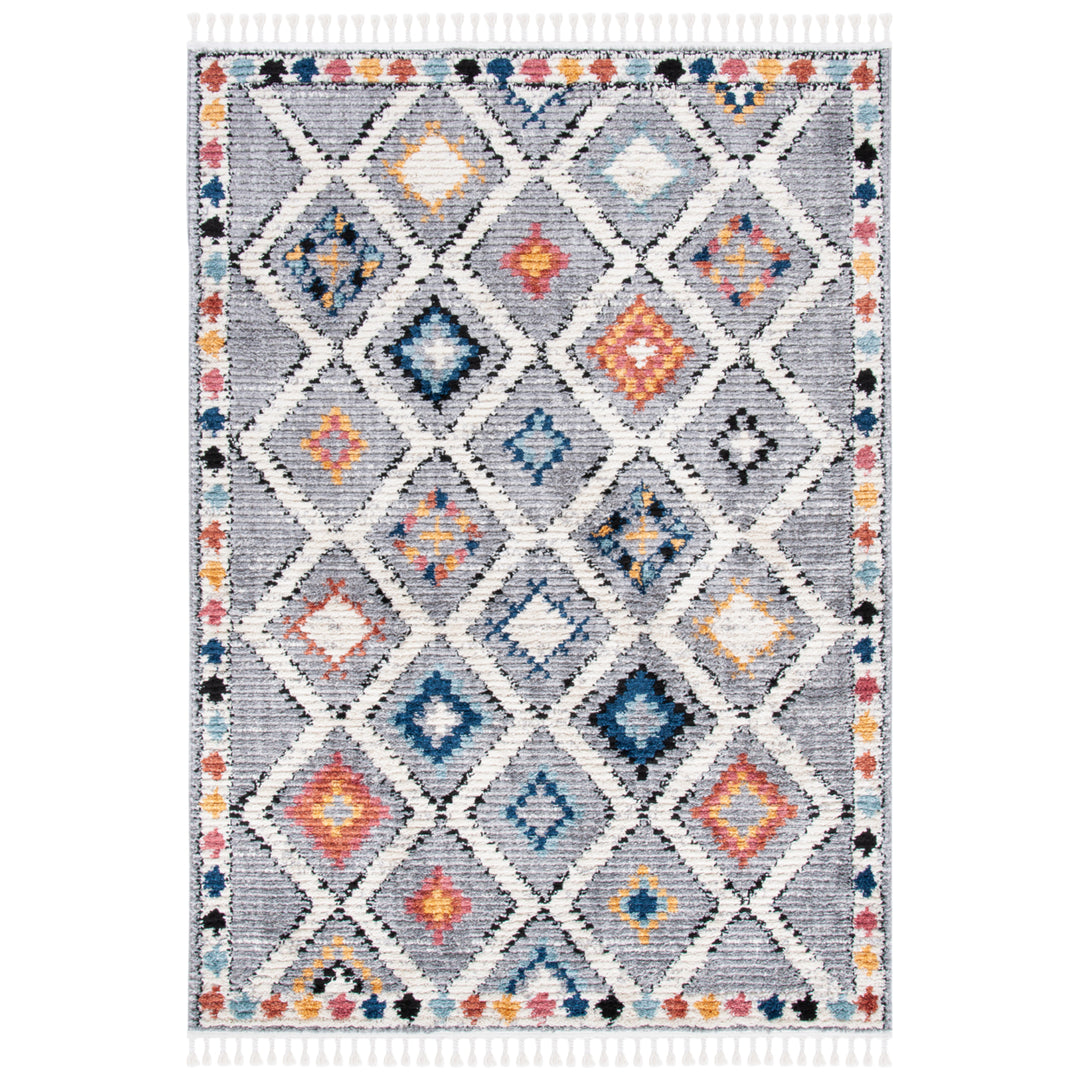 SAFAVIEH Morocco Collection MRC965F Grey / Multi Rug Image 4