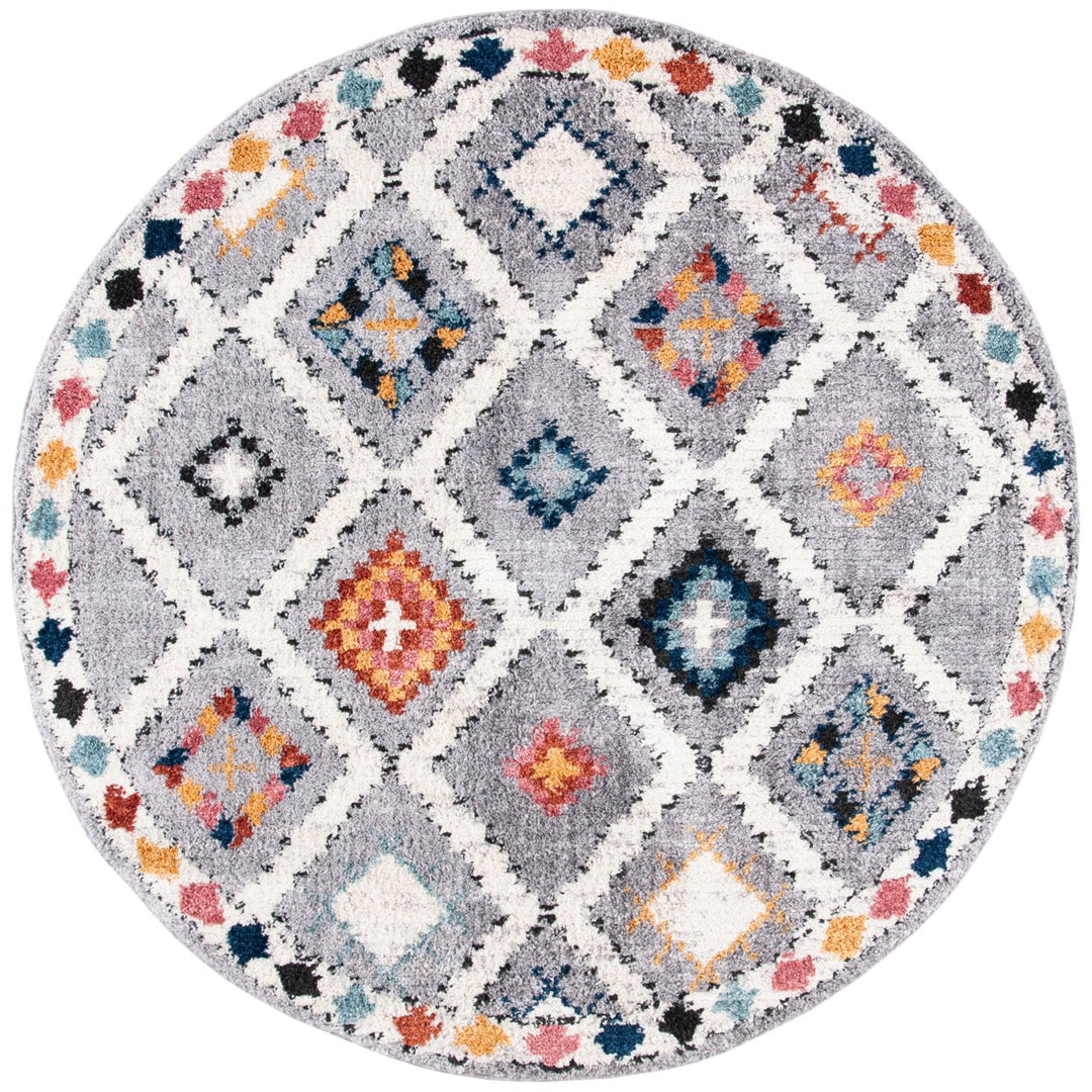 SAFAVIEH Morocco Collection MRC965F Grey / Multi Rug Image 1