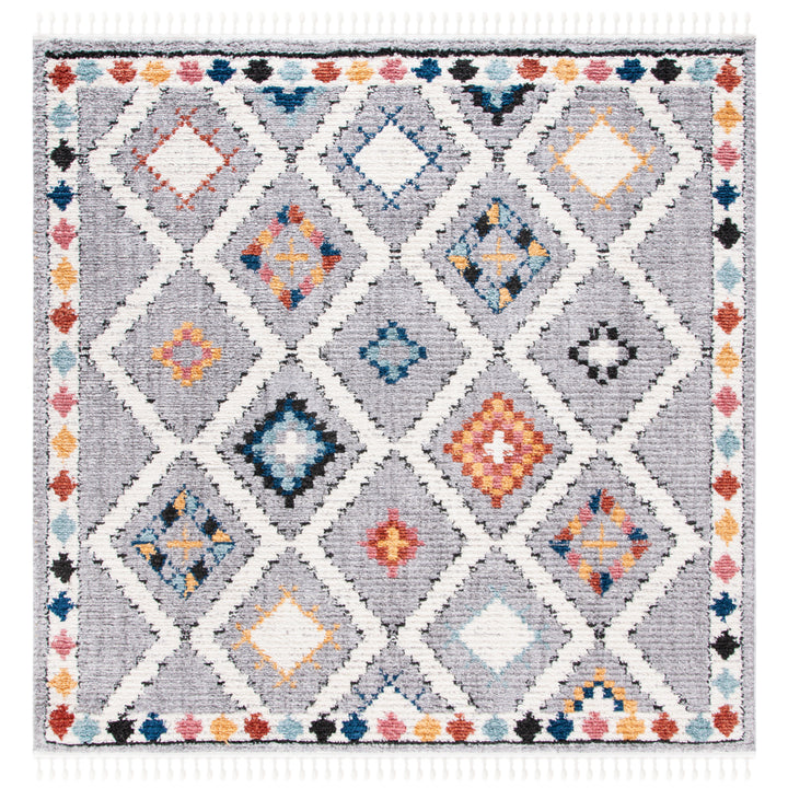 SAFAVIEH Morocco Collection MRC965F Grey / Multi Rug Image 6