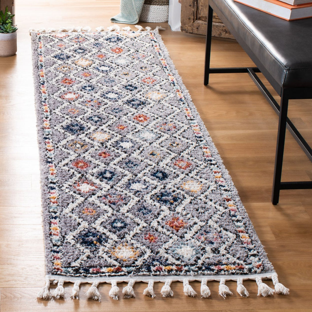 SAFAVIEH Morocco Collection MRC965F Grey / Multi Rug Image 9