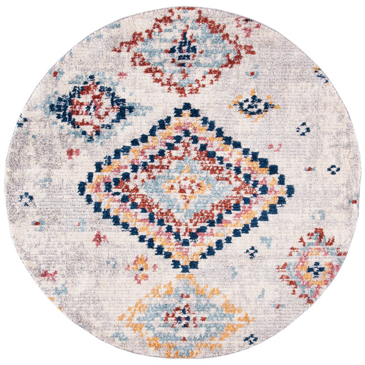 SAFAVIEH Morocco Collection MRC954A Ivory / Multi Rug Image 5