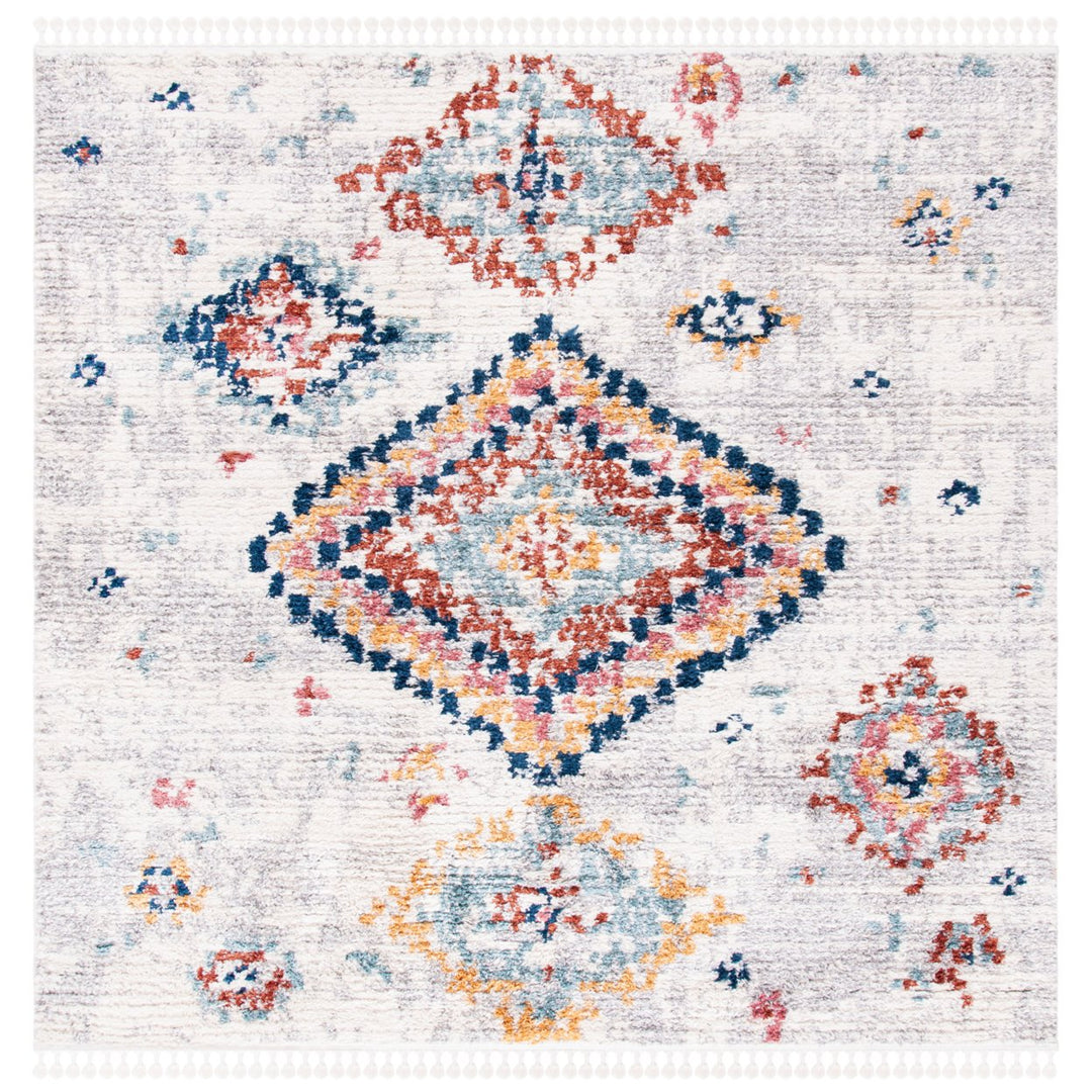 SAFAVIEH Morocco Collection MRC954A Ivory / Multi Rug Image 6