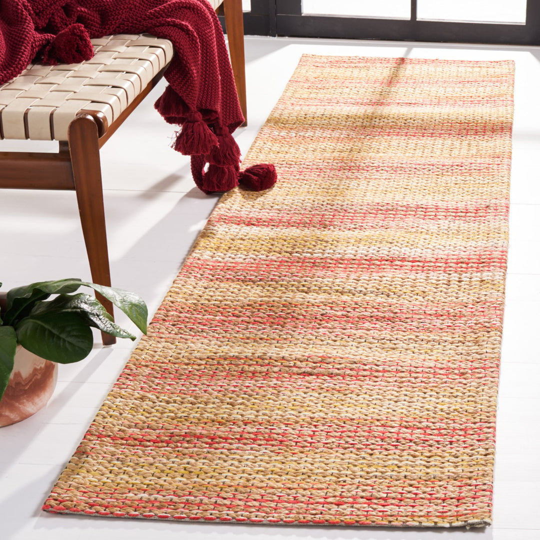 SAFAVIEH Marbella MRB851A Handmade Natural / Red Rug Image 3