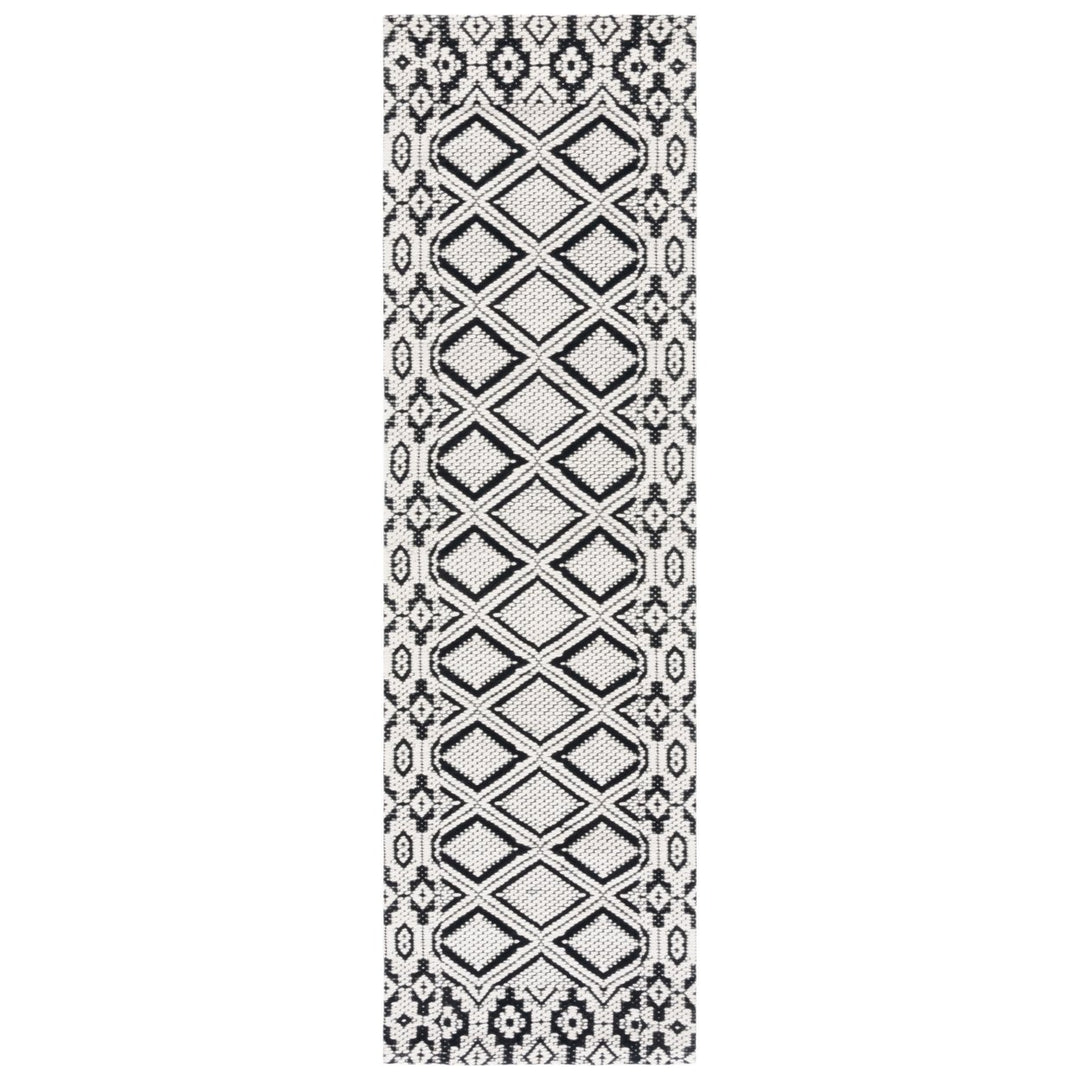 SAFAVIEH Marbella MRB951Z Handwoven Ivory / Black Rug Image 1