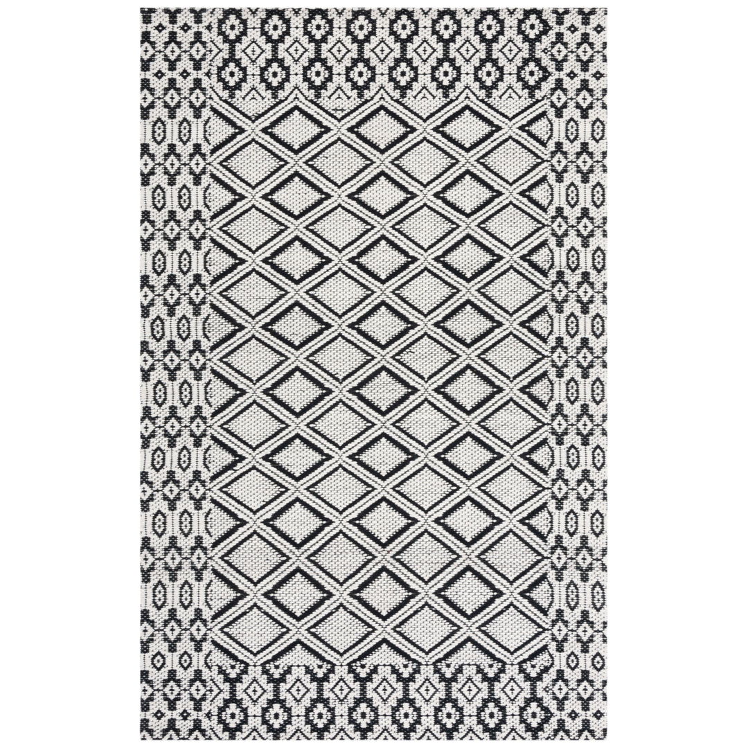 SAFAVIEH Marbella MRB951Z Handwoven Ivory / Black Rug Image 8