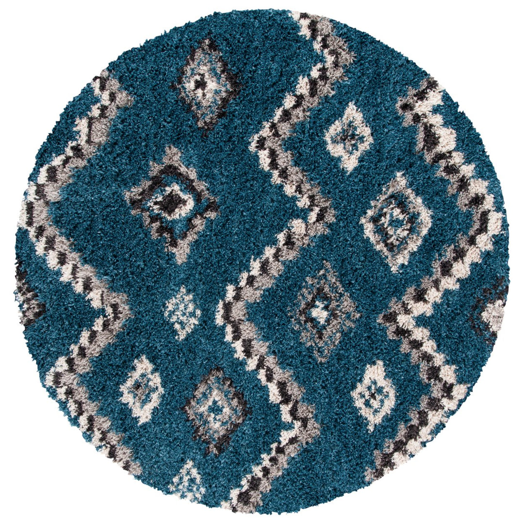 SAFAVIEH Morocco Collection MRC987M Blue / Grey Rug Image 1