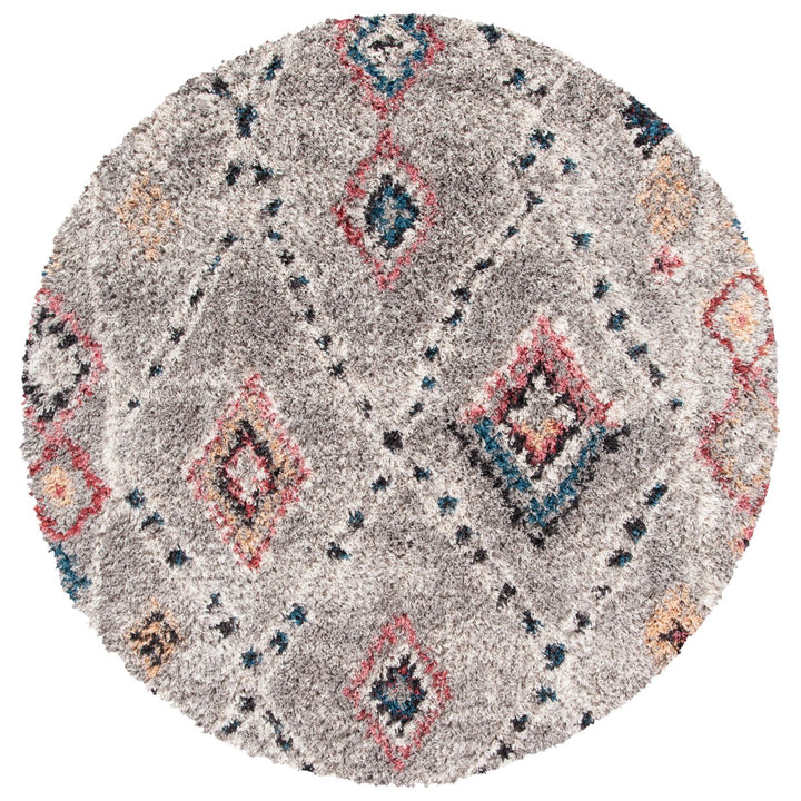 SAFAVIEH Morocco Collection MRC985G Grey / Multi Rug Image 1