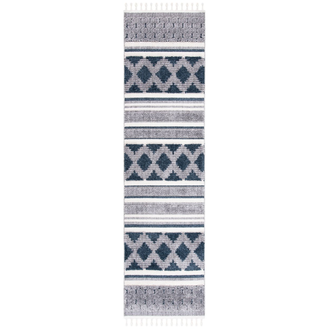 SAFAVIEH Marrakesh Collection MRK515B Ivory / Blue Rug Image 3