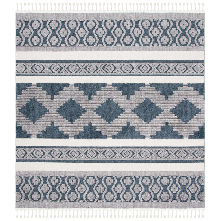 SAFAVIEH Marrakesh Collection MRK515B Ivory / Blue Rug Image 4