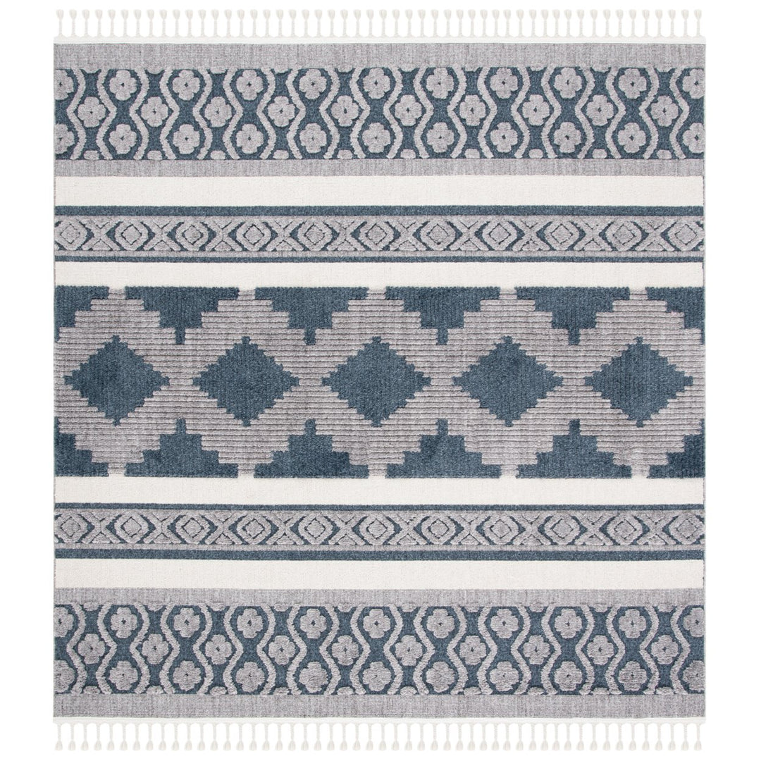 SAFAVIEH Marrakesh Collection MRK515B Ivory / Blue Rug Image 1