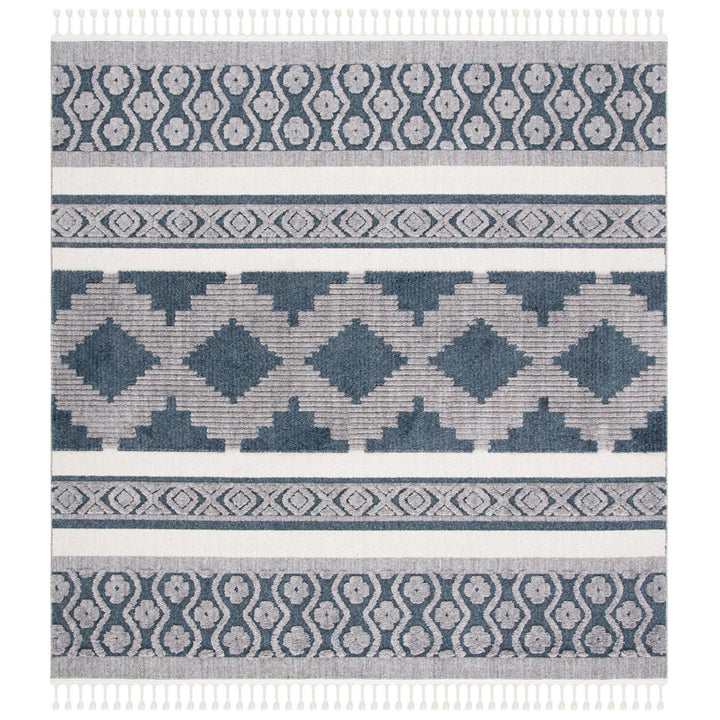 SAFAVIEH Marrakesh Collection MRK515B Ivory / Blue Rug Image 1