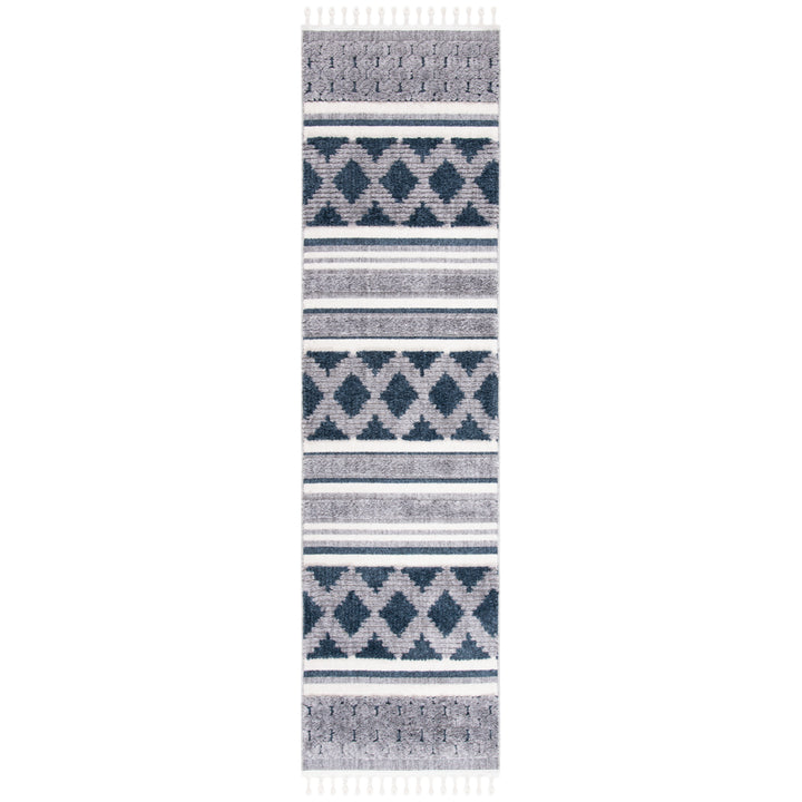 SAFAVIEH Marrakesh Collection MRK515B Ivory / Blue Rug Image 8