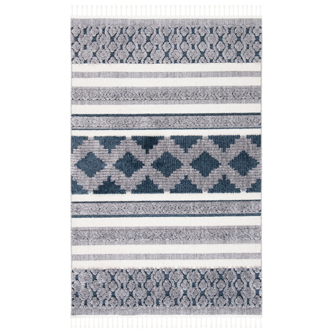 SAFAVIEH Marrakesh Collection MRK515B Ivory / Blue Rug Image 9