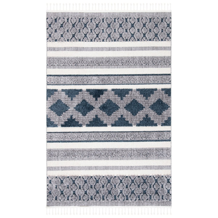 SAFAVIEH Marrakesh Collection MRK515B Ivory / Blue Rug Image 10