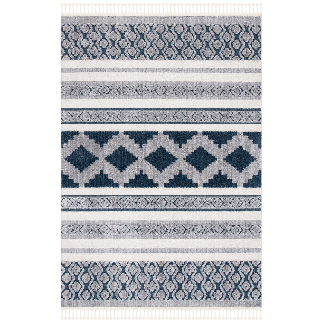 SAFAVIEH Marrakesh Collection MRK515B Ivory / Blue Rug Image 11