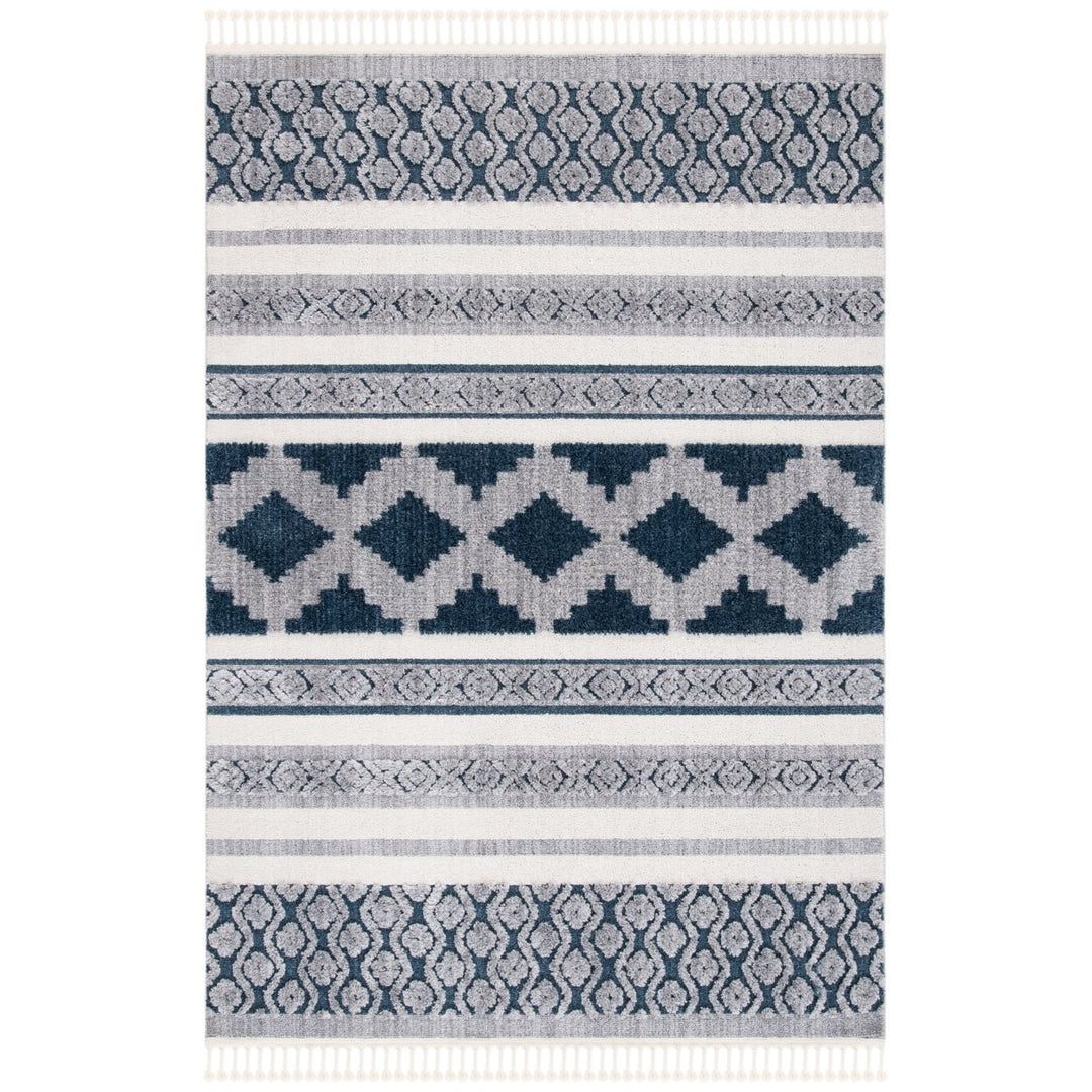 SAFAVIEH Marrakesh Collection MRK515B Ivory / Blue Rug Image 1