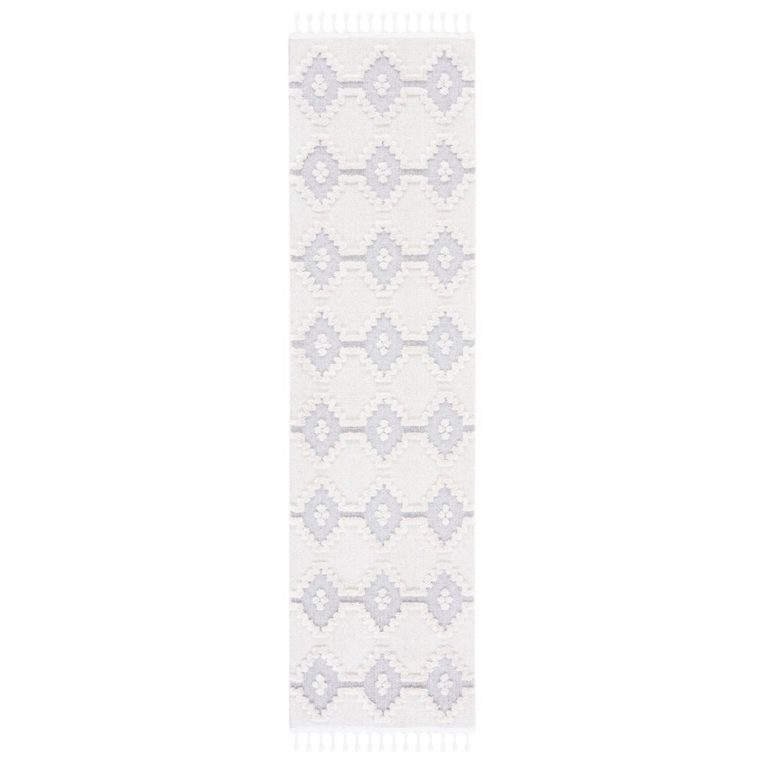 SAFAVIEH Marrakesh Collection MRK532B Ivory / Grey Rug Image 1