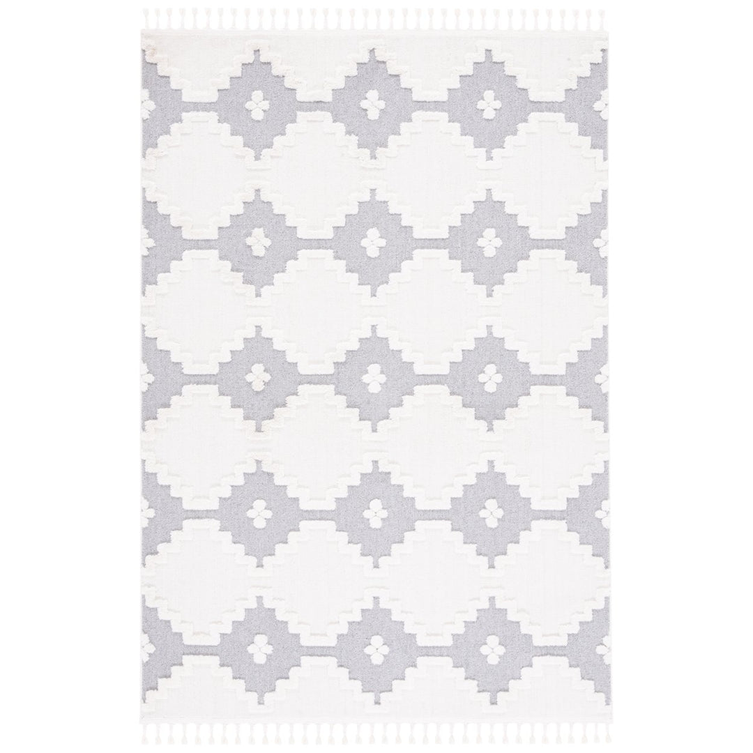 SAFAVIEH Marrakesh Collection MRK532B Ivory / Grey Rug Image 1