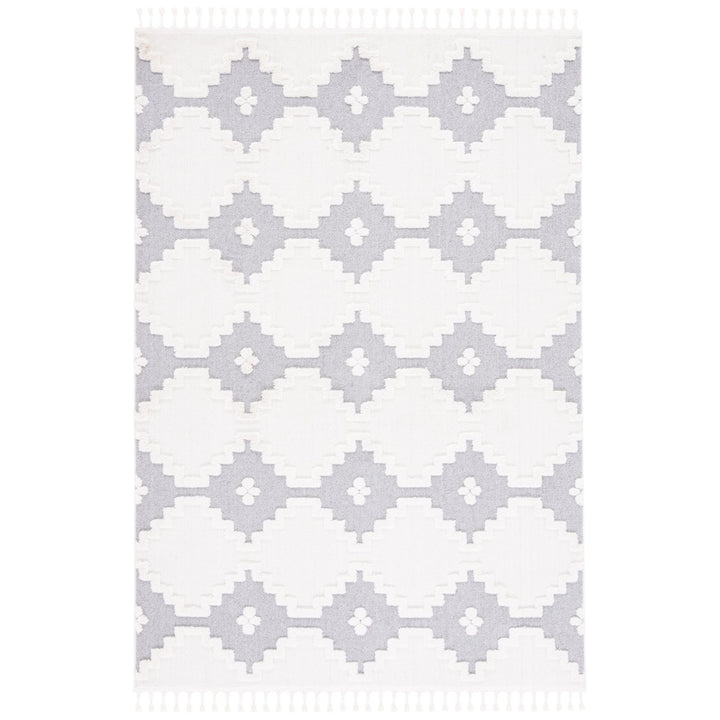 SAFAVIEH Marrakesh Collection MRK532B Ivory / Grey Rug Image 1