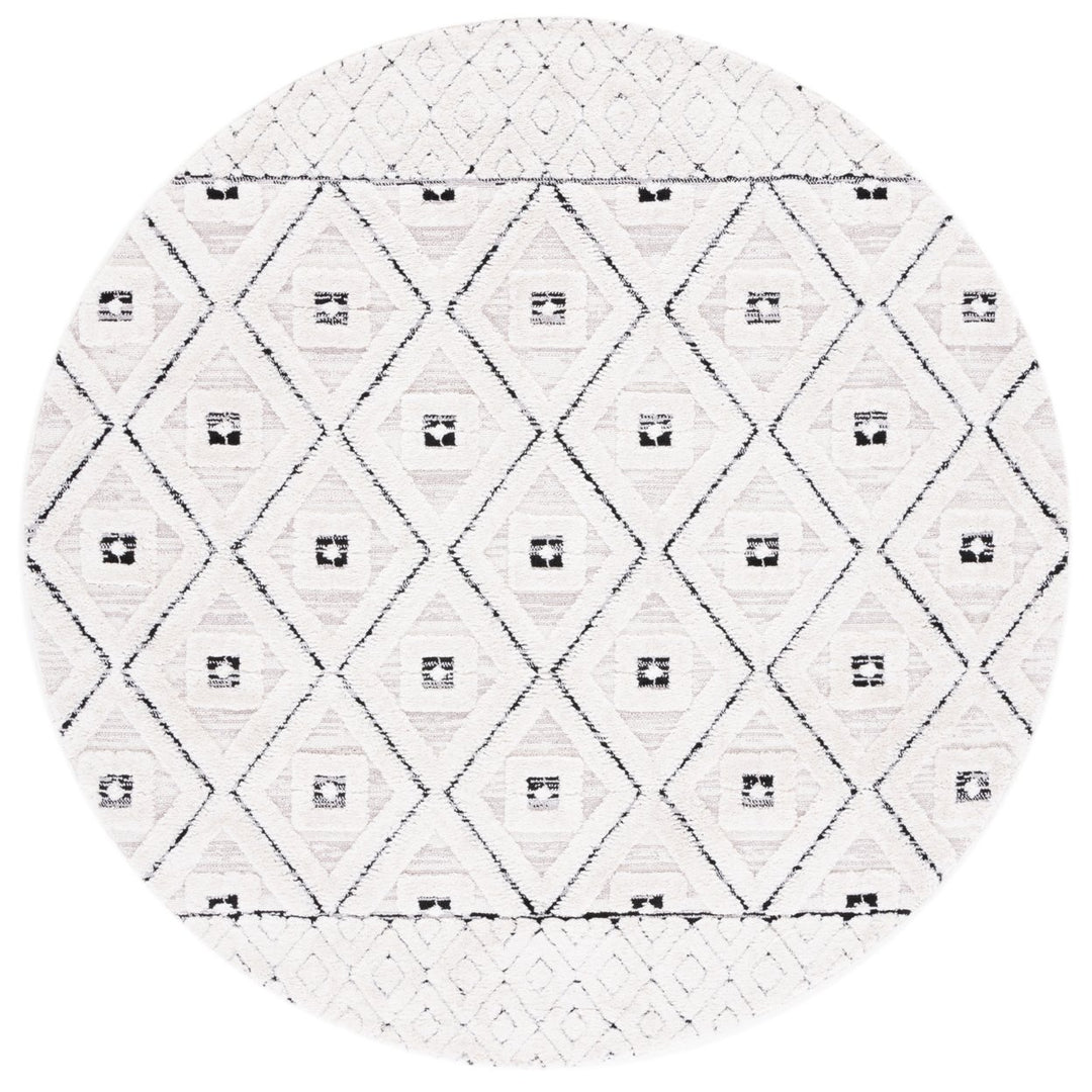 SAFAVIEH Marrakesh Collection MRK546A Ivory / Grey Rug Image 1