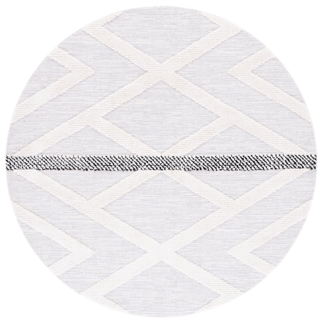 SAFAVIEH Marrakesh Collection MRK564F Grey / Ivory Rug Image 1