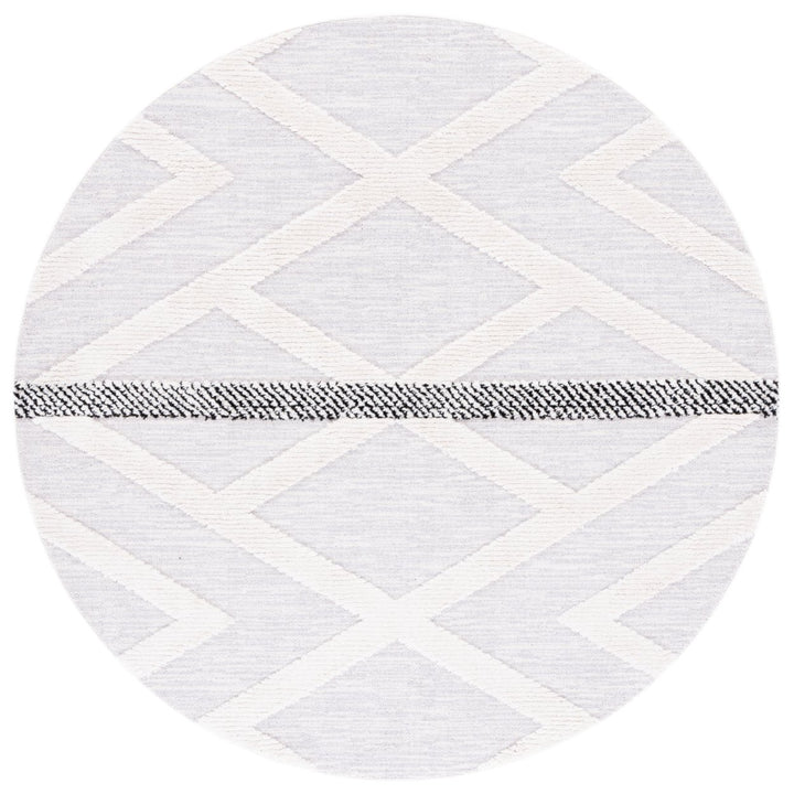 SAFAVIEH Marrakesh Collection MRK564F Grey / Ivory Rug Image 1