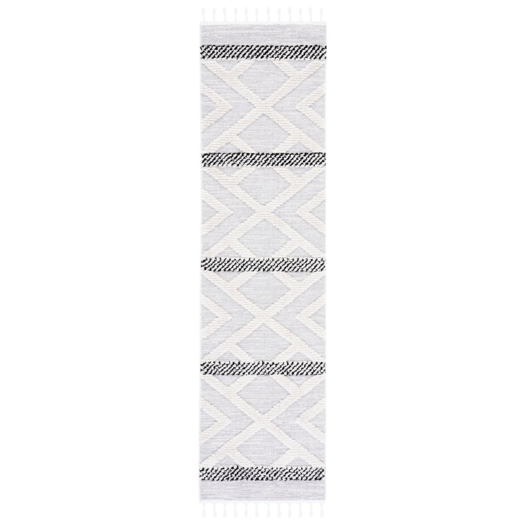 SAFAVIEH Marrakesh Collection MRK564F Grey / Ivory Rug Image 1