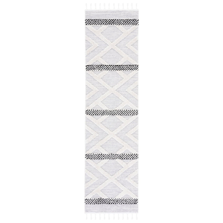 SAFAVIEH Marrakesh Collection MRK564F Grey / Ivory Rug Image 1