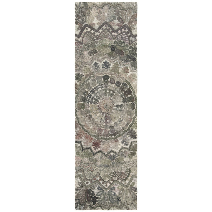 SAFAVIEH Marquee MRQ110A Handmade Grey / Multi Rug Image 1