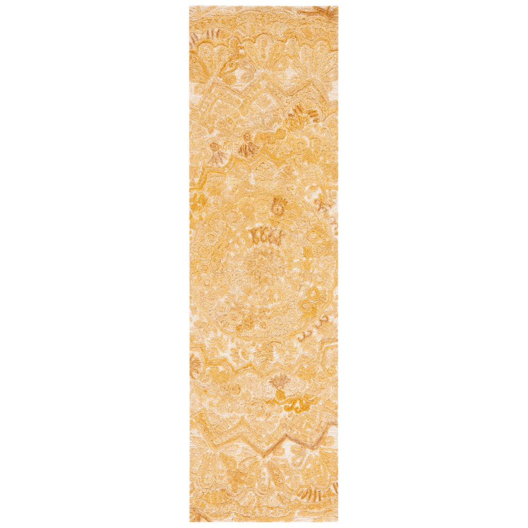 SAFAVIEH Marquee MRQ110E Handmade Yellow / Ivory Rug Image 1