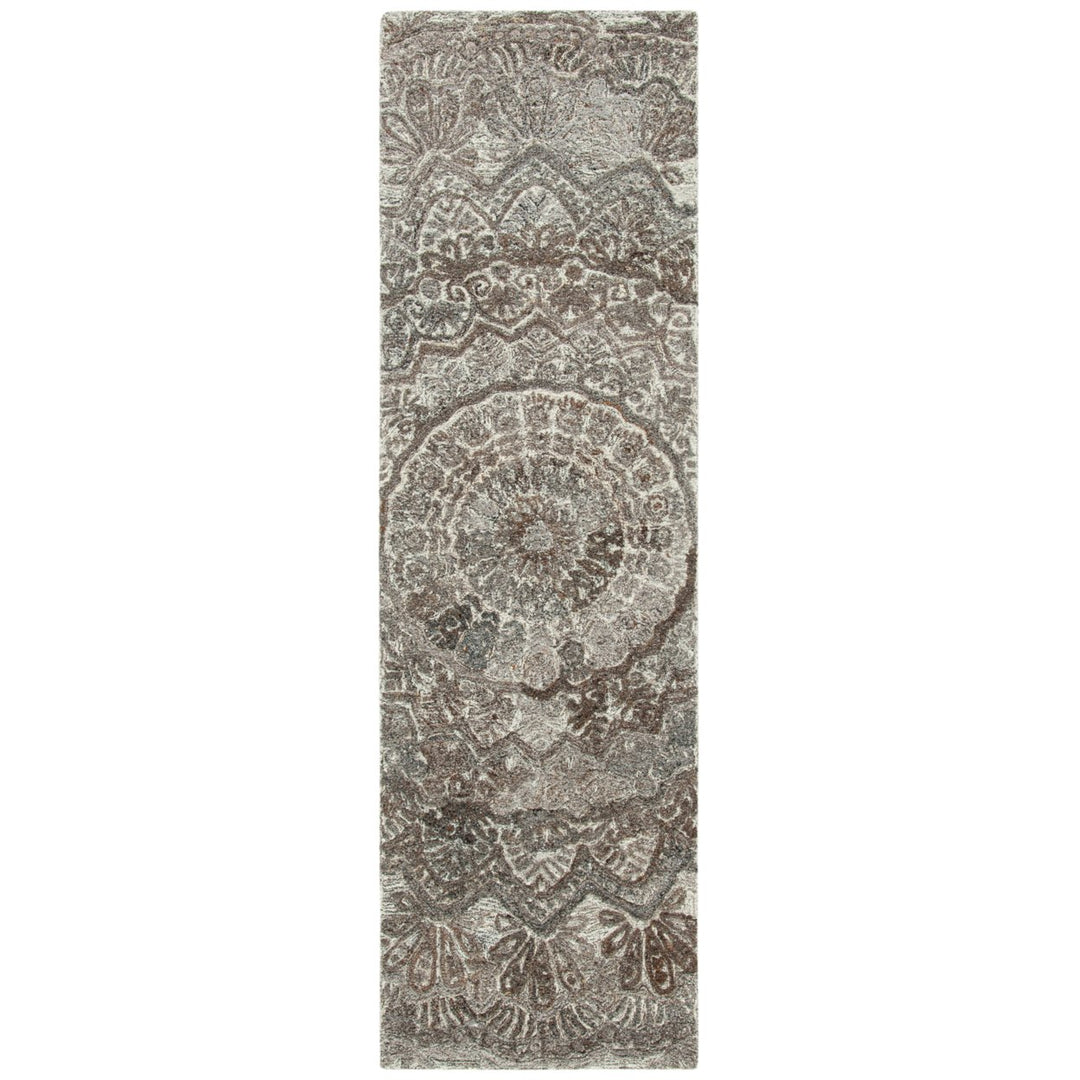 SAFAVIEH Marquee MRQ110C Handmade Grey / Ivory Rug Image 1