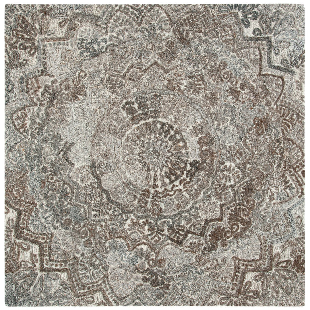 SAFAVIEH Marquee MRQ110C Handmade Grey / Ivory Rug Image 1