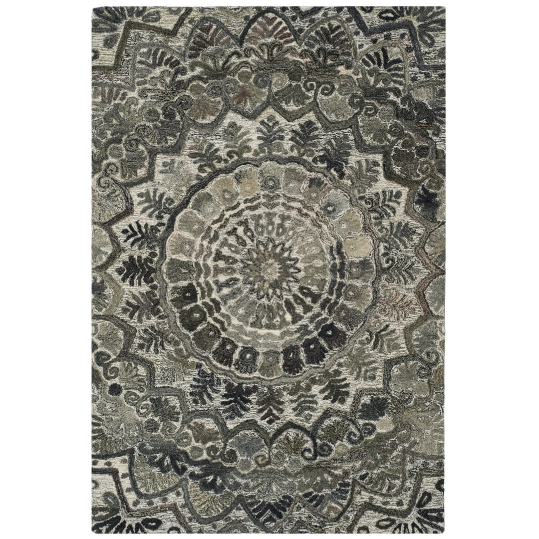 SAFAVIEH Marquee MRQ110A Handmade Grey / Multi Rug Image 1