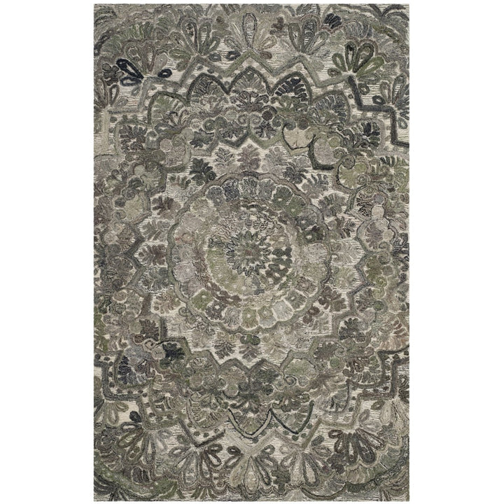 SAFAVIEH Marquee MRQ110A Handmade Grey / Multi Rug Image 1