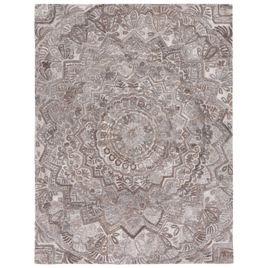 SAFAVIEH Marquee MRQ110C Handmade Grey / Ivory Rug Image 1