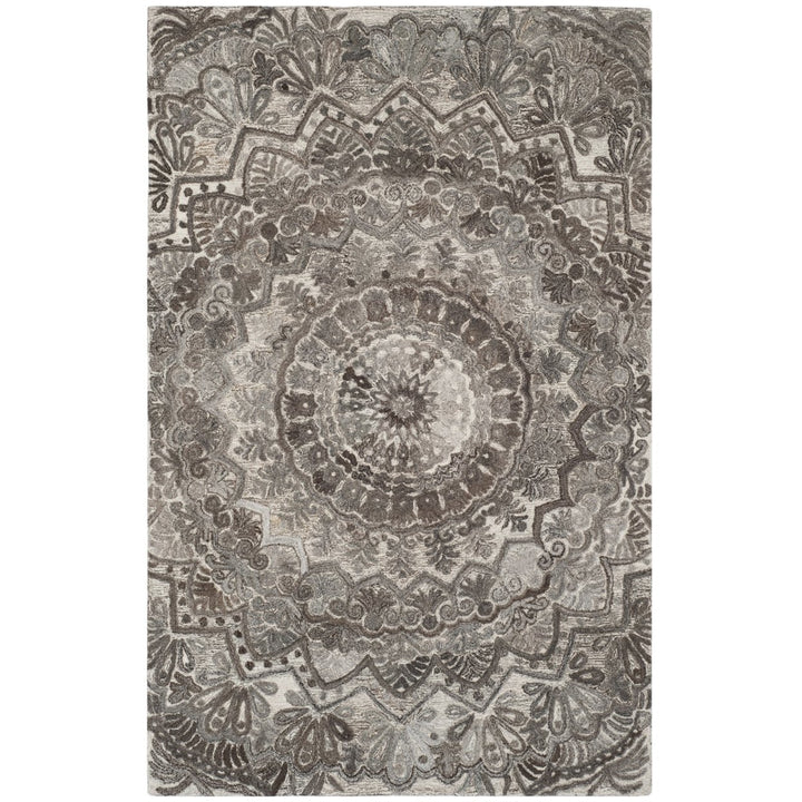 SAFAVIEH Marquee MRQ110C Handmade Grey / Ivory Rug Image 1