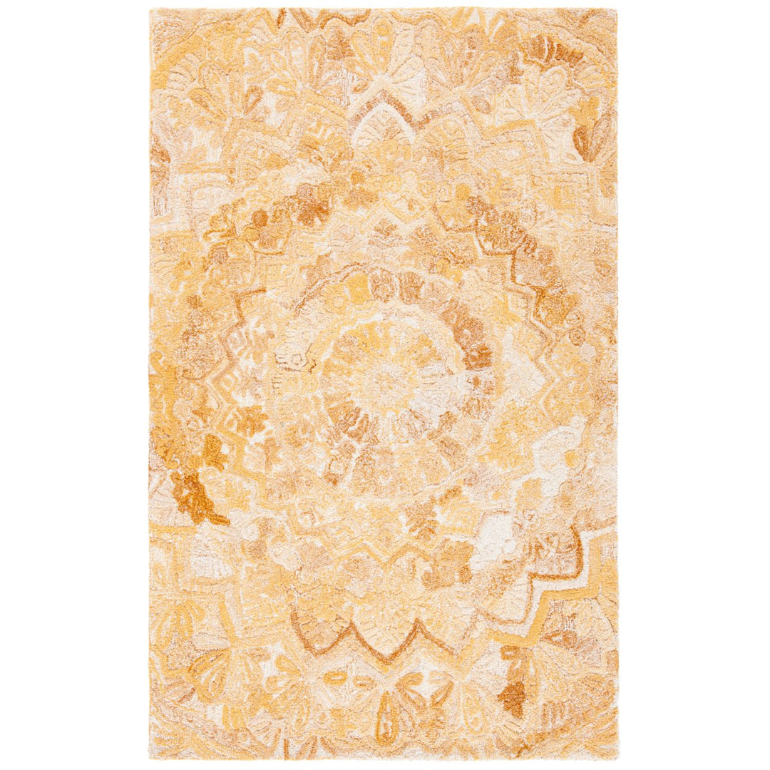 SAFAVIEH Marquee MRQ110E Handmade Yellow / Ivory Rug Image 1